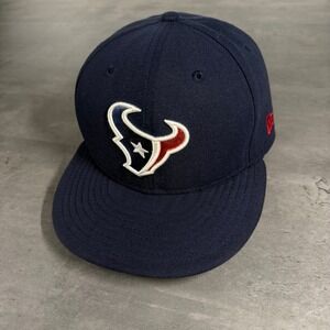Houston Texans Hat New Era Cap 7 1/2 Navy Home‎ Jersey Metallic Brim Stroud 5950